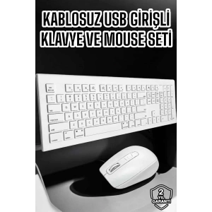 Q Klavye Klavye ve Mouse Seti USB Girişli Kablosuz