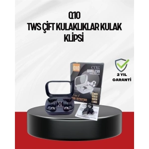 Q10 Dokunmatik Bluetooth Kulaklık – 6 Saat Müzik, Çift Dil, Hızlı Şarj