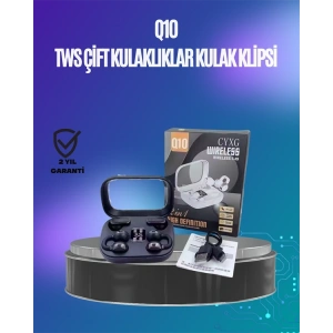 Q10 True Wireless Stereo Kulaklık – Ergonomik Tasarım, 10m Menzil, Type-C
