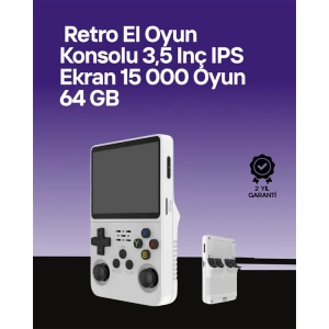 R36S 64 GB Retro Oyun Konsolu – Çoklu Emülatör Desteği, Linux Tabanlı Açık Sistem