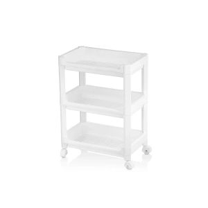 RAFTY GENİŞ 3 KATLI TEKERLEKLİ SEPET ORGANİZER DÜZENLEYİCİ RAF ÜNİTESİ 352X220X480MM (5047)
