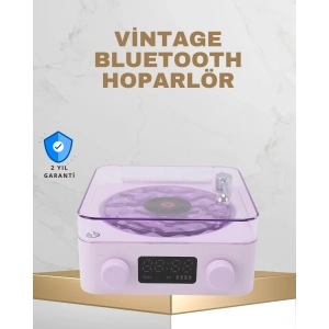 Retro Pikap Tasarımlı Bluetooth Hoparlör – Projektörlü Şarjlı Lamba