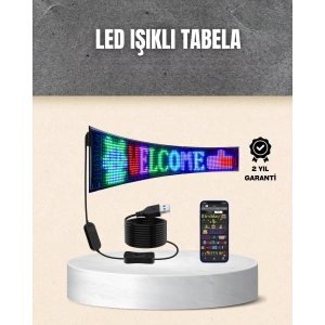 RGB Kayar Yazılı LED Reklam Ekranı – USB Bağlantılı Esnek Tasarım