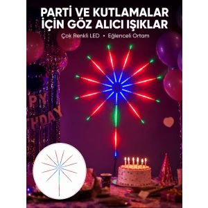 RGB LED Duvar Dekoru Sökülebilir Kollu Havai Fişek Işık Sistemi Yeni Nesil