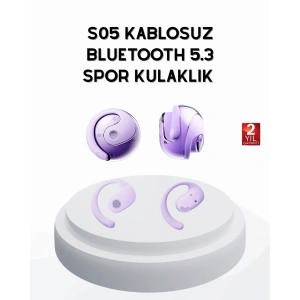 S05 Bluetooth 5.3 Kulaklık IPX4 Su Geçirmez Hızlı Eşleşme Güçlü Stereo Ses