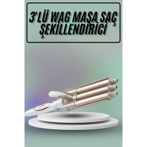 Saç Şekillendirici Wag Maşa Üçlü Yüksek Isı Ayarlı Seramik Kaplama