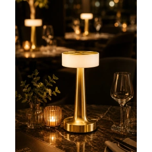 Şarjlı Gold Mantar Masa Lambası Dimmer Ayarlı Kablosuz LED Lamba