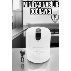 Şarjlı Mini El Rondosu Doğrayıcı Taşınabilir 250 ml Çelik lı