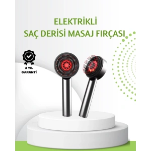 Şarjlı Saç Derisi Masaj Cihazı Kırmızı Işık ve 3D Tarak Dişli