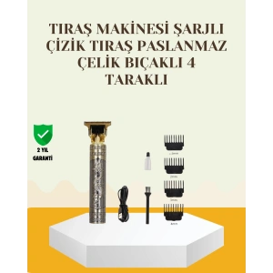 Şarjlı Titanyum Bıçaklı Saç ve Sakal Kesme Makinesi