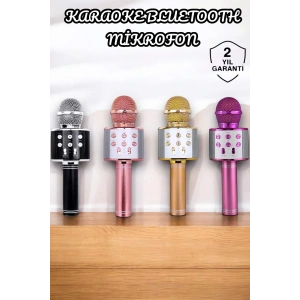 Şarjlı ve Uzun Pil Ömürlü Karaoke Mikrofon USB Bellek Destekli, Profesyonel Ses