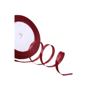 Saten Kurdele 3 cm 10 Metre Bordo