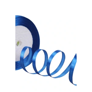 Saten Kurdele 6 mm Petrol Mavisi 1 Metre