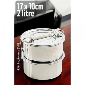 Sefer Tası Paslanmaz Çelik Yemek Kabı 17 cm 2 LİTRE