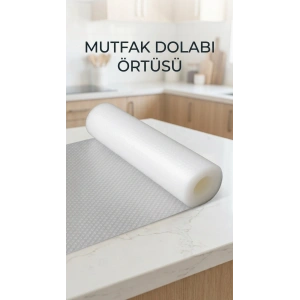 Şeffaf Kaydırmaz Dolap İçi Raf Örtüsü 45x300 cm PVC Malzeme