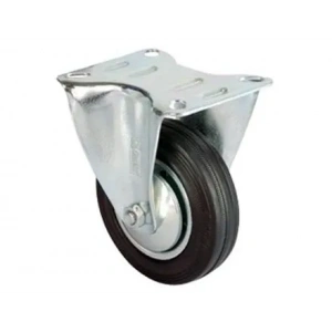 Servis Tekeri - Tablalı Siyah Sabit - Çap 100 Mm