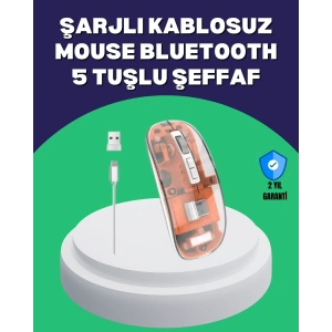 Sessiz ve Ergonomik Kablosuz Fare - 30 Gün Kullanım, 2 Modlu Bağlantı