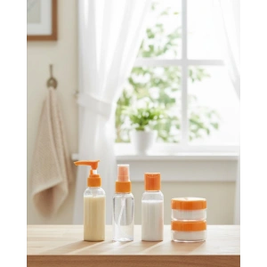 Seyahat İçin 5’li Şeffaf Kozmetik Kap Seti 30 ml
