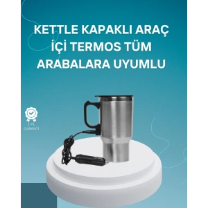Seyahat Tipi Araç Çakmaklı Isıtıcı Çelik Termos Bardak
