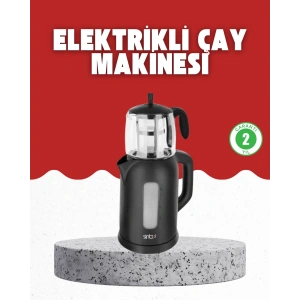 Sıcak Tutma Özellikli 2’si 1 Arada Çay Makinesi ve Su Isıtıcı