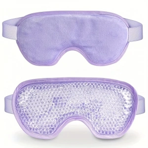 Sıcak Ve Soğuk Boncuklu Buz Jeli Terapi Göz Maskesi (Mor)