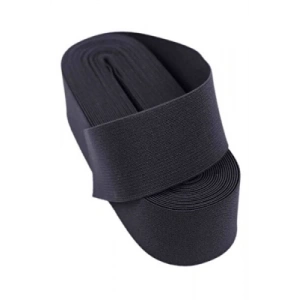 SİYAH  - 3CM PAÇA LASTİK GENİŞ 10MT. (5047)
