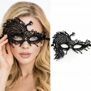 Siyah Dantel Venedik Maskesi Kadın – Zarif Parti  Balo Maskesi 9 No