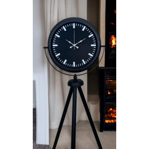 Siyah Lüks Sade Tripod Ayaklı Saat