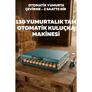 Slim Model 130 Yumurtalık Tam Otomatik Kuluçka Makinesi Gün Sayaçlı Yedek Motorlu