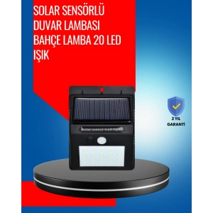 Solar Enerjiyle Çalışan IP65 Su Geçirmez 20 LED Duvar Lambası