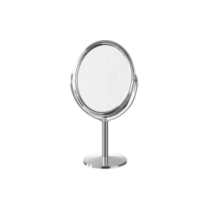 sonx Oval Masaüstü Ayaklı 360° Dönebilen çift taraflı büyüteçli krom ayna 18X10cm