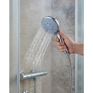 Spiral Hortumlu 4 Kademeli El Duşu Seti Duvar Askılı Banyo Duş Başlığı