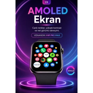 Spor Takip Özellikli AMOLED Ekran Akıllı Saat Telefon Uyumlu Bluetooth Bağlantılı
