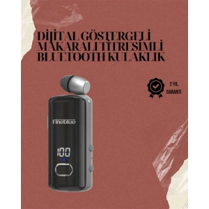 Su Geçirmez  F580 Kulaklık – Dijital Ekranlı, Klipsli, Geri Çekilebilir Kablo ve Gürültü Engelleme Özellikli