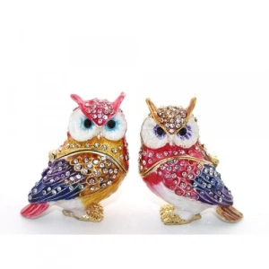 Swarovski Taşlı 2li Baykuş Seti