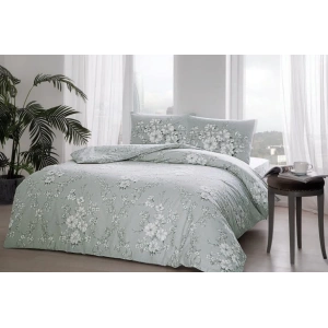 Taç Çift Kişilik Ranforce Nevresim Takımı Lily Gri