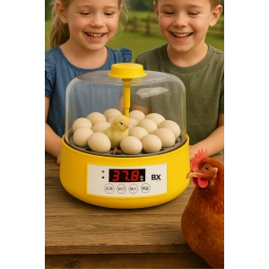 Tam Otomatik Ev Tipi Kuluçka Makinesi Isı ve Nem Ayarlı Gün Sayaçlı