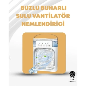 Taşınabilir 3ü 1 Arada Mini Fan | Nemlendirici + Soğutucu + Gece Lambası