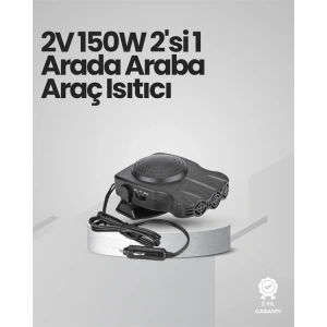Taşınabilir Araç Isıtıcı ve Fan | 3ü 1 Arada Fonksiyon, Hava Temizleme, Yaz-Kış Kullanım