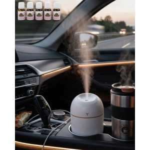 Taşınabilir Hava Nemlendirici 5 Esans Hediyeli LED Işıklı Aromaterapi Buhar Makinesi