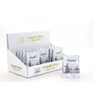 Taşlı İstanbul Tasarımı El Aynası İnce Model 13