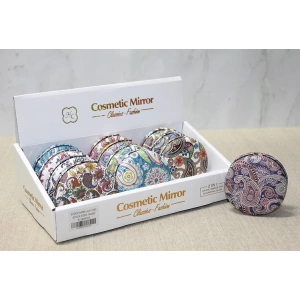 Taşlı Yuvarlak El Aynası Kalın Alk3753