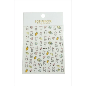 Tavşan Havuç Tattoo Dövme Sticker
