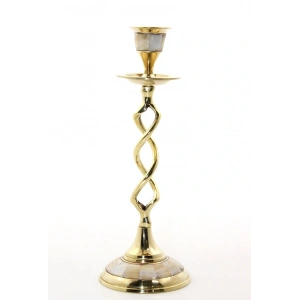 Tekli Pirinç Sedefli Şamdan Model 2