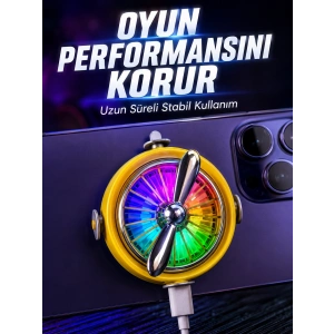 Telefon İçin RGB LED Manyetik Soğutma Fanı