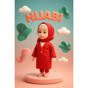 Tesettür Giyen Tesettürlü Kapalı Edep Bebek Maneviyat İnanç Geliştirici İlahi Söyleyen Konuşan