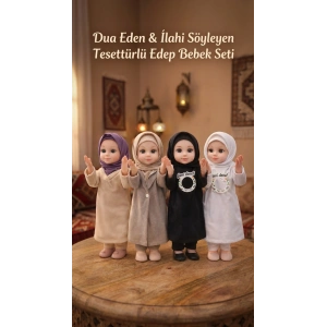 Tesettürlü İlahili ve Dua Eden Oyuncak Bebek Ramazan Temalı