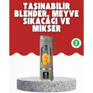 Tip-C Şarjlı 12 lı Blender – Taşınabilir Şarjlı Meyve Sıkacağı