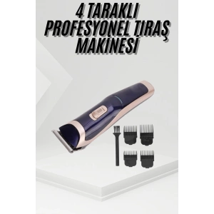 Tıraş Makinesi 4 Başlıklı Paslanmaz Çelik lı Tüm Saç Tiplerine Uygun