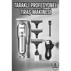 Tıraş Makinesi Paslanmaz Çelik Taraklı Güçlü Motor